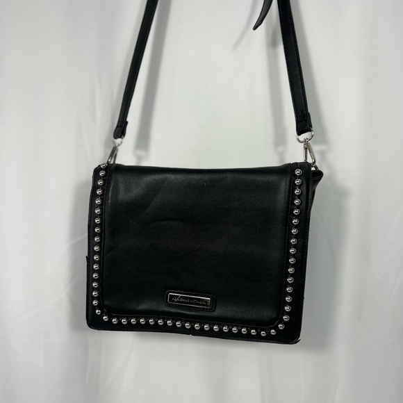 Adrienne Vittadini Black Crossbody Bag with Silver Accents - Picture 5 of 11
